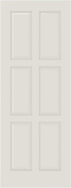 WDMA 12x80 Door (1ft by 6ft8in) Interior Swing Smooth 6110 MDF 6 Panel Single Door 1