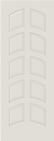 WDMA 12x80 Door (1ft by 6ft8in) Interior Bifold Smooth 8010-GATOR MDF 10 Panel Arch Panel Single Door 1