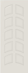 WDMA 12x80 Door (1ft by 6ft8in) Interior Bifold Smooth 8010-GATOR MDF 10 Panel Arch Panel Single Door 1