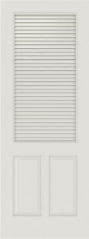 WDMA 12x80 Door (1ft by 6ft8in) Interior Barn Smooth SL-3190-LVR-PNL MDF 3 Panel Vented Louver Single Door 1
