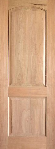 WDMA 15x80 Door (1ft3in by 6ft8in) Interior Swing Tropical Hardwood Rustic-2 Wood 2 Panel Arch Top Panel Single Door 1