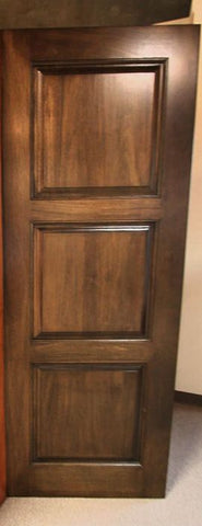 WDMA 15x80 Door (1ft3in by 6ft8in) Interior Barn Tropical Hardwood Rustic-4 3 Panel Single Door 2