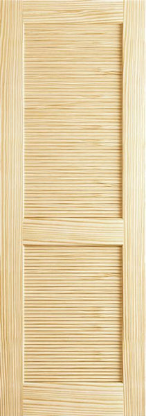 WDMA 18x80 Door (1ft6in by 6ft8in) Interior Barn Pine 80in Louver/Louver Clear Single Door 1
