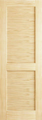 WDMA 18x80 Door (1ft6in by 6ft8in) Interior Barn Pine 80in Louver/Louver Clear Single Door 1
