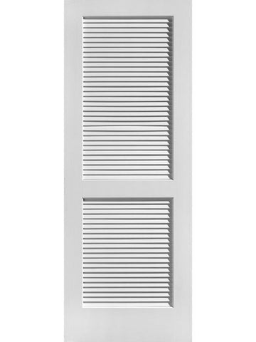 WDMA 18x80 Door (1ft6in by 6ft8in) Interior Barn Pine 80in Louver/Louver Primed Single Door 1