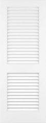 WDMA 18x80 Door (1ft6in by 6ft8in) Interior Swing Pine 80in Plantation Louver/Louver Primed Single Door 1