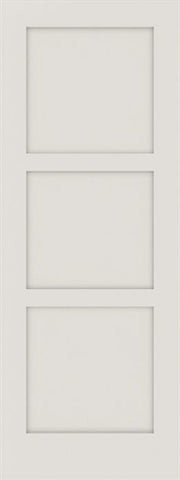 WDMA 18x80 Door (1ft6in by 6ft8in) Interior Swing Smooth 80in Primed 3 Panel Shaker Single Door|1-3/8in Thick 1