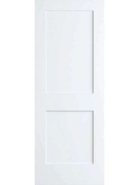 WDMA 18x80 Door (1ft6in by 6ft8in) Interior Swing Smooth 80in 2 Panel Primed Shaker 1-3/8in 1