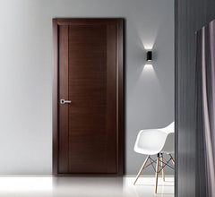 WDMA 18x80 Door (1ft6in by 6ft8in) Interior Swing Wenge Prefinished Massimo 200 Modern Single Door 2