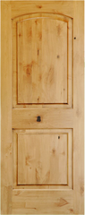 WDMA 18x80 Door (1ft6in by 6ft8in) Interior Swing Knotty Alder 80in 2 Panel Arch Single Door 1-3/8in Thick KW-121 1