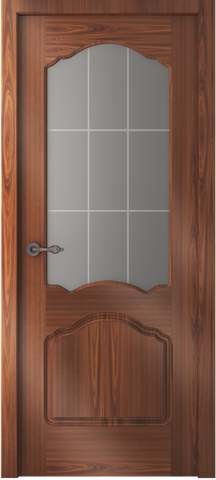 WDMA 18x80 Door (1ft6in by 6ft8in) Interior Swing Mahogany Sapele Prefinished Single Door African Sapele Veneer Frosted glass 1