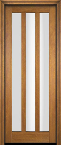 WDMA 18x80 Door (1ft6in by 6ft8in) Interior Barn Mahogany Modern Slim 3 Glass Shaker Exterior or Single Door 1