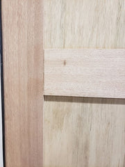 WDMA 18x80 Door (1ft6in by 6ft8in) Interior Barn Mahogany Modern 2 Flat Panel Shaker Exterior or Single Door 4