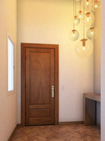 WDMA 18x80 Door (1ft6in by 6ft8in) Exterior Barn Mahogany 3/4 Raised Panel Solid or Interior Single Door 1