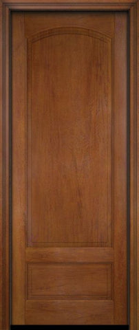 WDMA 18x80 Door (1ft6in by 6ft8in) Interior Swing Mahogany 3/4 Arch Raised Panel Solid Exterior or Single Door 9