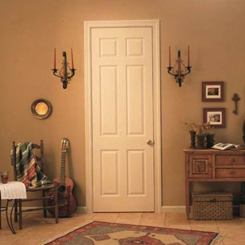 WDMA 18x96 Door (1ft6in by 8ft) Interior Swing Woodgrain 96in Colonist Hollow Core Textured Single Door|1-3/8in Thick 1