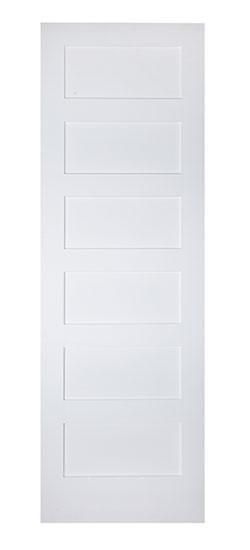 WDMA 18x96 Door (1ft6in by 8ft) Interior Barn Smooth 96in 6 Panel Primed Shaker 1-3/8in 1