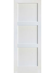 WDMA 18x96 Door (1ft6in by 8ft) Interior Barn Pine 96in Primed 3 Panel Shaker Single Door | 4103E 1