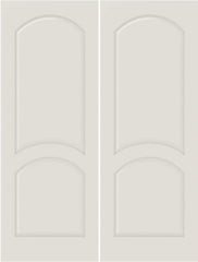 WDMA 20x80 Door (1ft8in by 6ft8in) Interior Bifold Smooth 2030 MDF 2 Panel Arch Panel Double Door 1