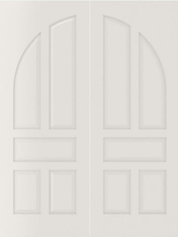 WDMA 20x80 Door (1ft8in by 6ft8in) Interior Bifold Smooth 5070 MDF Pair 5 Panel Round Panel Double Door 1