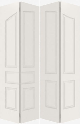 WDMA 20x80 Door (1ft8in by 6ft8in) Interior Barn Smooth 5060 MDF Pair 5 Panel Arch Panel Double Door 1