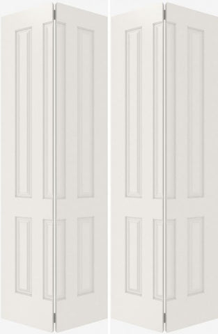 WDMA 20x80 Door (1ft8in by 6ft8in) Interior Swing Smooth 6070 MDF 6 Panel Double Door 2