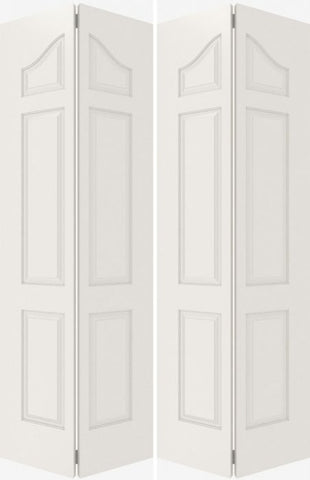 WDMA 20x80 Door (1ft8in by 6ft8in) Interior Barn Smooth 6050 MDF 6 Panel Arch Panel Double Door 2