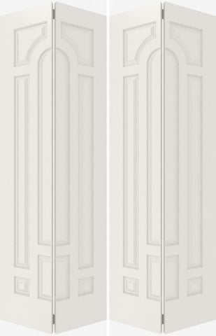 WDMA 20x80 Door (1ft8in by 6ft8in) Interior Barn Smooth 8030 MDF 8 Panel Arch Panel Double Door 2