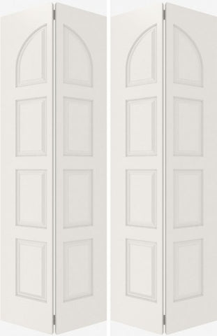 WDMA 20x80 Door (1ft8in by 6ft8in) Interior Bifold Smooth 8040 MDF 8 Panel Round Panel Double Door 2