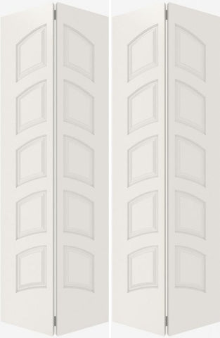 WDMA 20x80 Door (1ft8in by 6ft8in) Interior Swing Smooth 8010-GATOR MDF 10 Panel Arch Panel Double Door 2