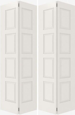 WDMA 20x80 Door (1ft8in by 6ft8in) Interior Swing Smooth 8010 MDF 8 Panel Double Door 2