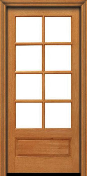 WDMA 24x80 Door (2ft by 6ft8in) French Mahogany 80in 8 lite 1 Panel Single Door IG Glass 1