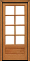WDMA 24x80 Door (2ft by 6ft8in) French Mahogany 80in 8 lite 1 Panel Single Door IG Glass 1
