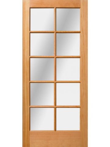 WDMA 24x80 Door (2ft by 6ft8in) Patio Fir 80in 1-3/4in Exterior 10 Light Doors 1