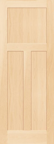 WDMA 24x80 Door (2ft by 6ft8in) Interior Barn Pine 793E Wood 3 Panel Arts and Crafts Craftsman Shaker Single Door 1