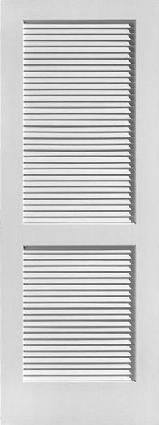 WDMA 24x96 Door (2ft by 8ft) Interior Swing Pine 96in Primed Louver Over Louver Single Door | 730 1