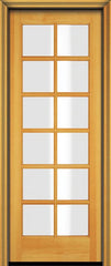 WDMA 24x96 Door (2ft by 8ft) Patio Fir 96in 12 Lite French Single Door 1