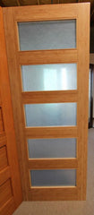 WDMA 24x96 Door (2ft by 8ft) Interior Barn Bamboo BM-15 Contemporary 5 Lite Silk Glass Single Door 4