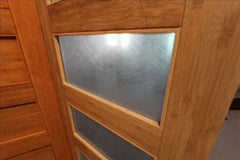 WDMA 24x96 Door (2ft by 8ft) Interior Barn Bamboo BM-15 Contemporary 5 Lite Silk Glass Single Door 5