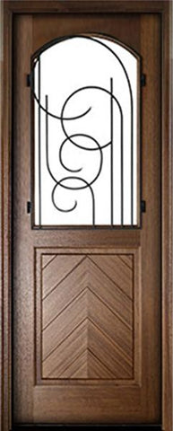 WDMA 30x80 Door (2ft6in by 6ft8in) Exterior Mahogany Manchester Impact Single Door w Iron #1 1