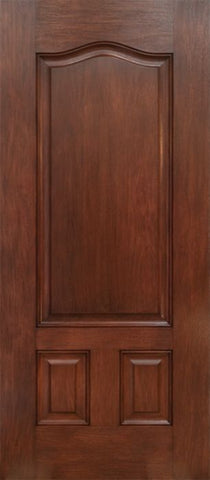 WDMA 30x80 Door (2ft6in by 6ft8in) Exterior Mahogany Three Panel Single Entry Door 1