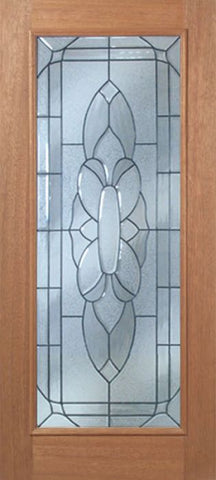 WDMA 30x80 Door (2ft6in by 6ft8in) Exterior Mahogany Livingston Single Door w/ BO Glass - 6ft8in Tall 1