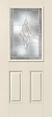 WDMA 30x80 Door (2ft6in by 6ft8in) Exterior Smooth Wellesley Half Lite 2 Panel Star Single Door 1
