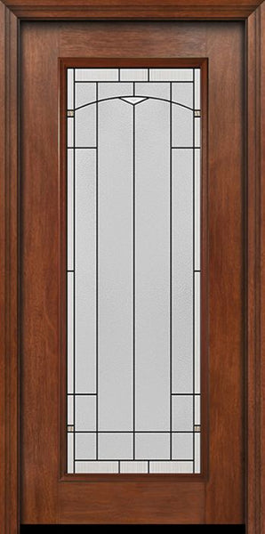 WDMA 30x80 Door (2ft6in by 6ft8in) Exterior Mahogany Full Lite Single Entry Door Topaz Glass 1