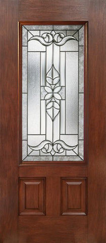 WDMA 30x80 Door (2ft6in by 6ft8in) Exterior Mahogany 3/4 Lite Single Entry Door CD Glass 1