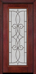 WDMA 30x80 Door (2ft6in by 6ft8in) Exterior Cherry Full Lite Single Entry Door Ashbury Glass 1