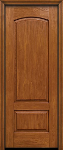 WDMA 30x96 Door (2ft6in by 8ft) Exterior Cherry 96in Two Panel Camber Single Entry Door 1