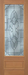 WDMA 30x96 Door (2ft6in by 8ft) Exterior Mahogany Livingston Single Door w/ BO Glass - 8ft Tall 1