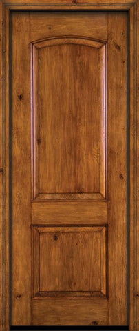 WDMA 30x96 Door (2ft6in by 8ft) Exterior Knotty Alder 96in Alder Rustic Plain Panel Single Entry Door 1