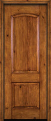 WDMA 30x96 Door (2ft6in by 8ft) Exterior Knotty Alder 96in Alder Rustic Plain Panel Single Entry Door 1